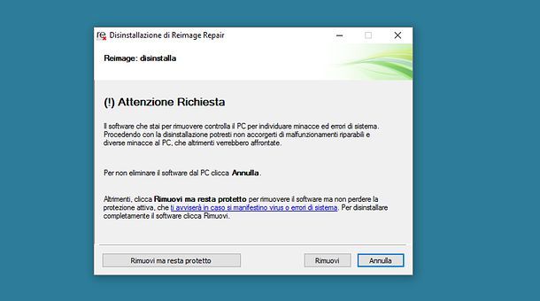 Come eliminare Reimage Repair