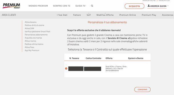 Come attivare Premium Play