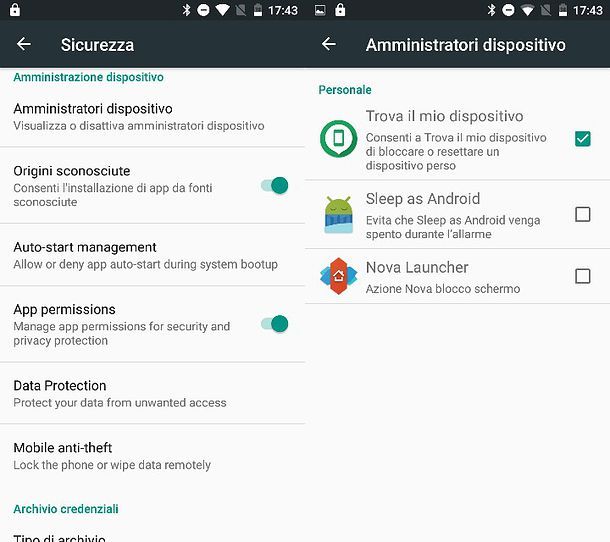 App amministratore