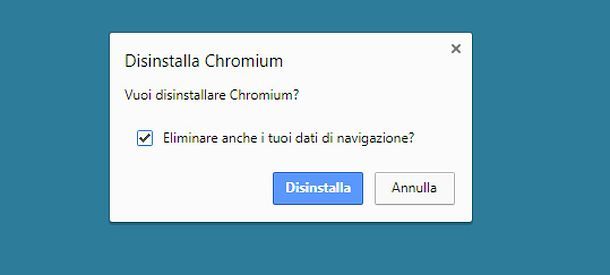 Come disinstallare Chromium