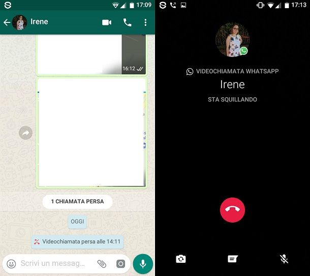 Contattare la persona su WhatsApp