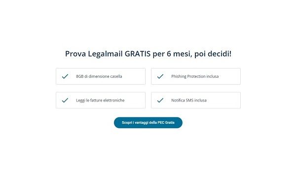 LegalMail Offerte Prova PEC Gratis