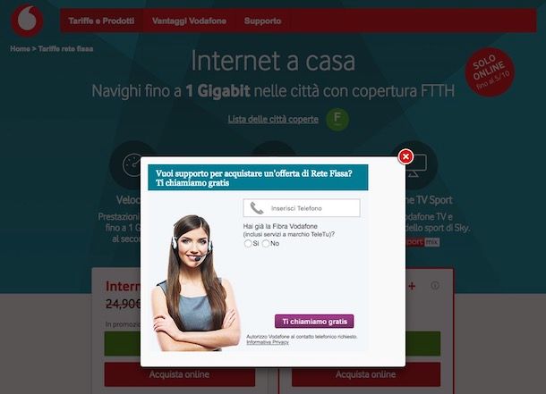 Come passare a Vodafone con operatore