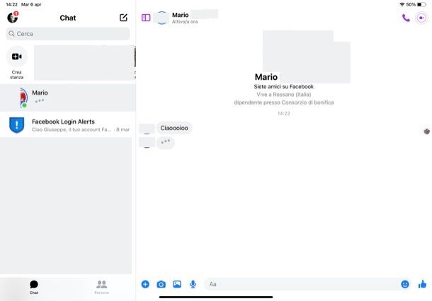 Chattare su Messenger