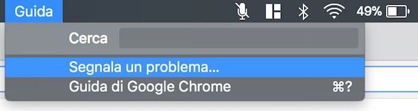 Segnalare problemi a Google