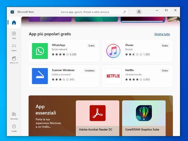 App per Windows 10