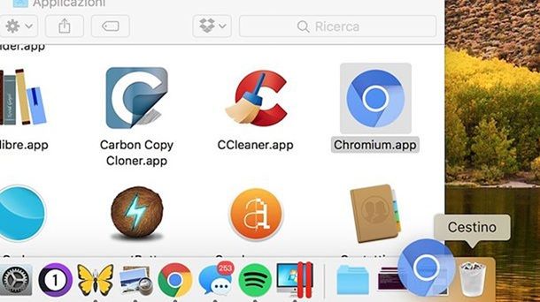 Come dininstallare Chromium da macOS
