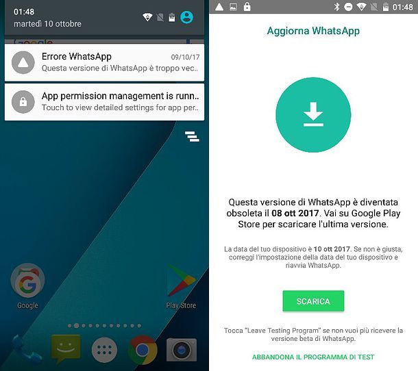 Come aggiornare WhatsApp scaduto Salvatore Aranzulla Come aggiornare WhatsApp scaduto Salvatore Aranzulla