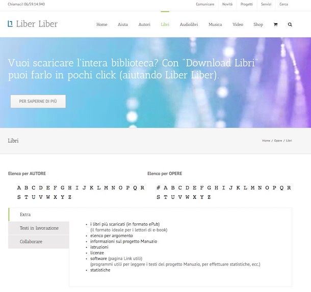 Siti per leggere libri online gratis