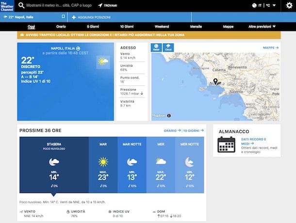 Miglior sito meteo