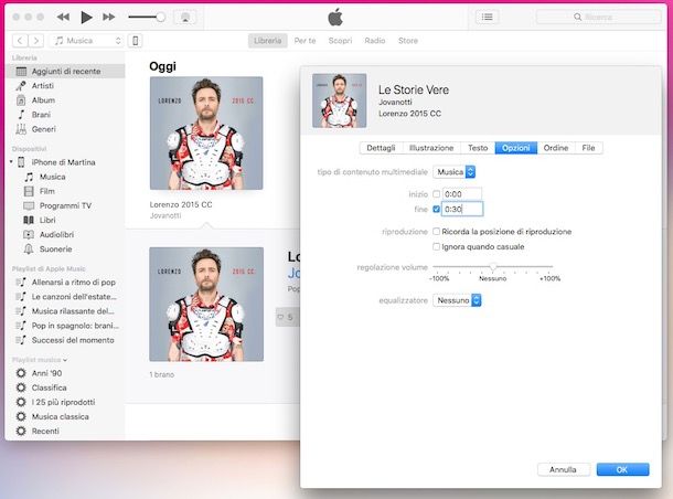Suonerie iTunes Mac