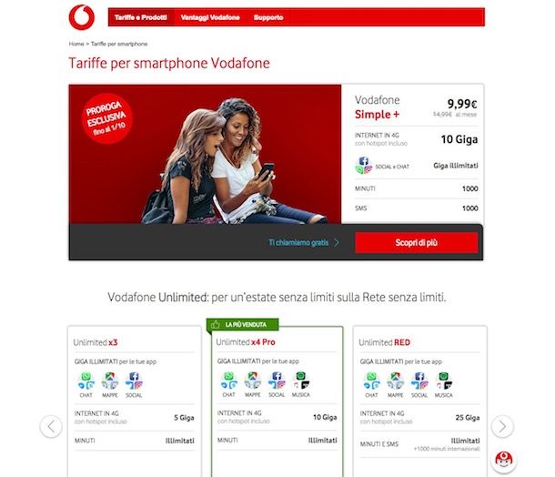 Copertura Vodafone