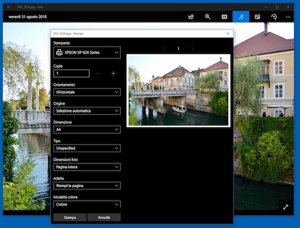 App per stampare foto da PC