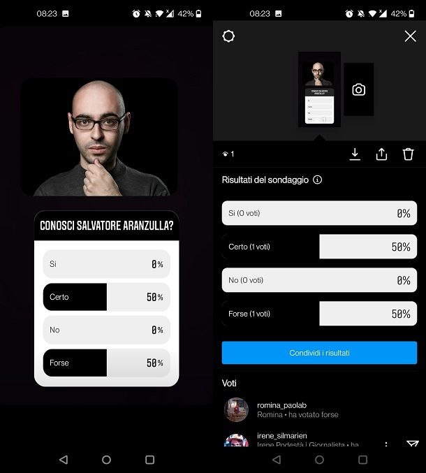 Come si vedono i risultati dei sondaggi su Instagram