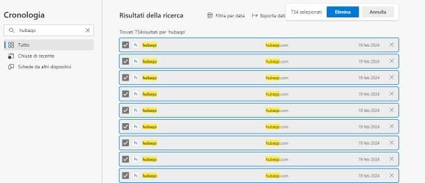 Come cancellare un sito visitato