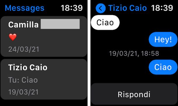 Facebook Messenger app Apple Watch