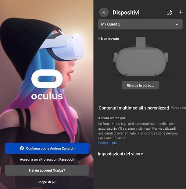 App per Oculus VR