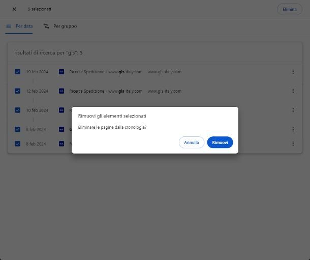 Come cancellare un sito visitato dal browser