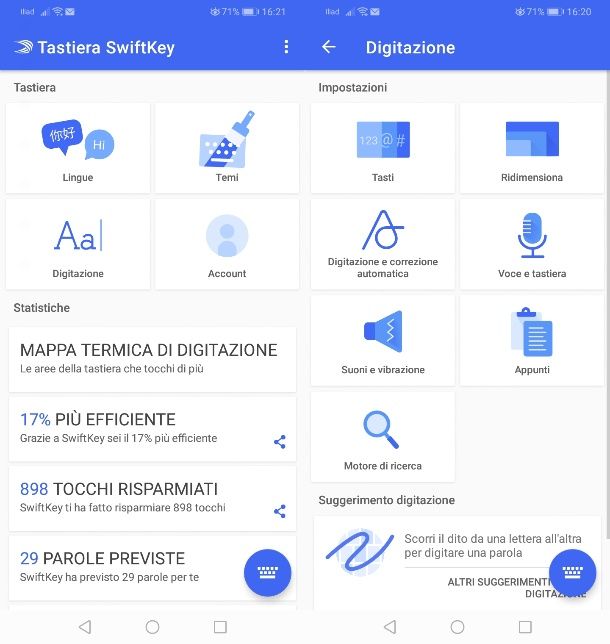 Cambiare impostazioni tastiera Huawei