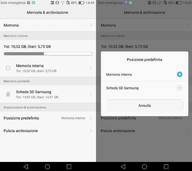 Come spostare foto su scheda SD Huawei