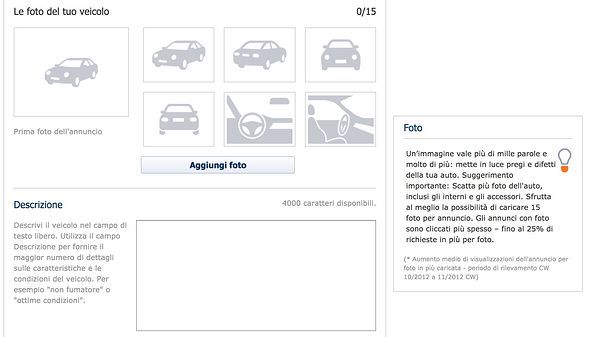 Come pubblicare un annuncio su AutoScout24