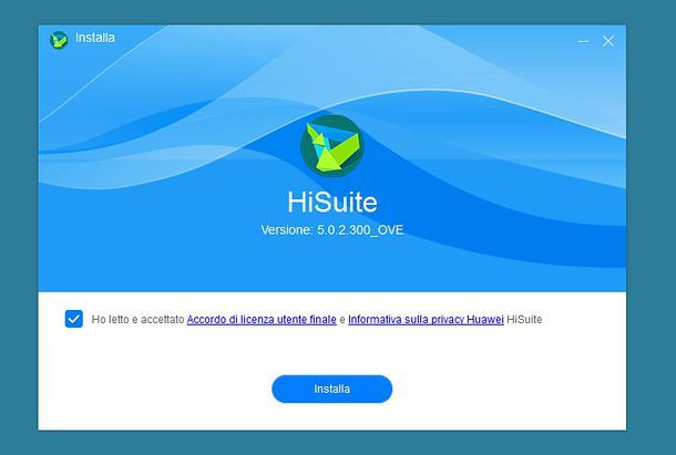 Installazione HiSuite