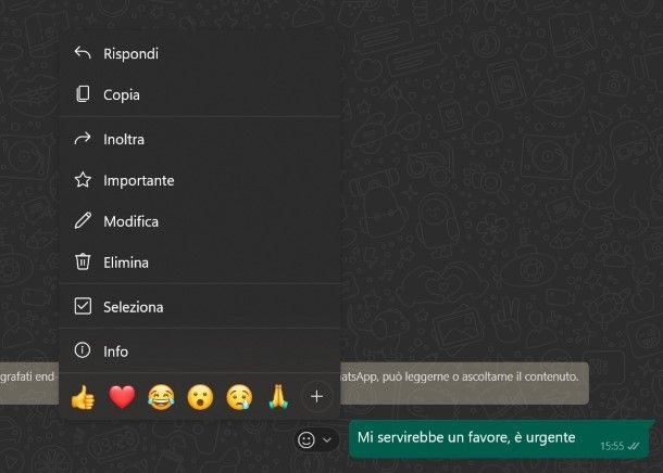 Come eliminare un messaggio inviato per errore su WhatsApp