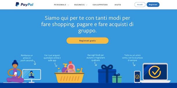 Creare account PayPal