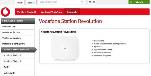 Impostazioni Vodafone Station Revolution