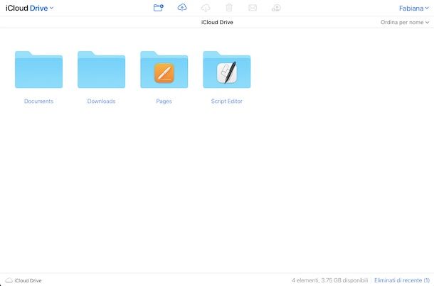 iCloud Drive su browser Safari