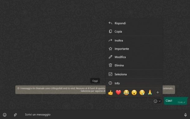Come eliminare un messaggio su WhatsApp con una spunta