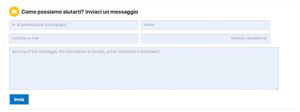 Come contattare Booking