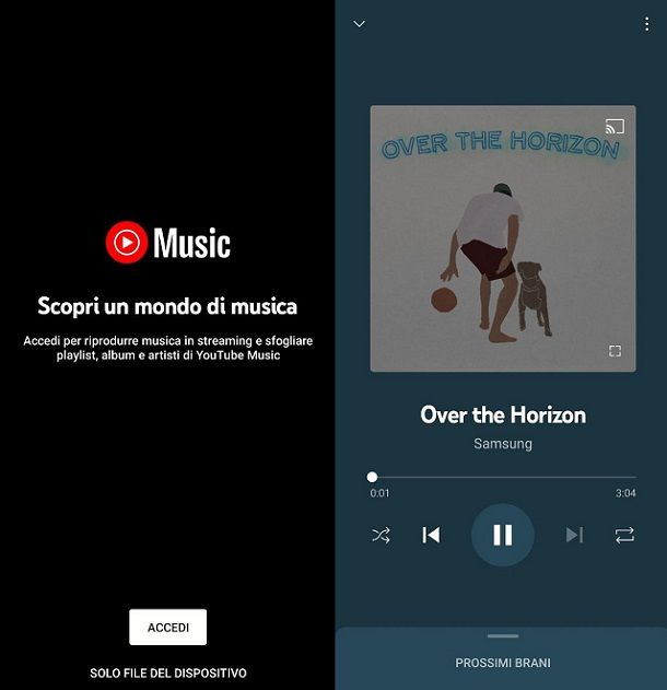Soluzioni integrate YouTube Music Migliori Player audio Android
