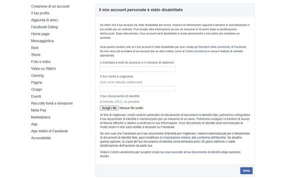 Come ripristinare Facebook bloccato