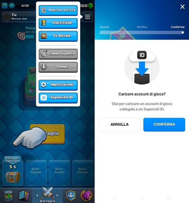 Come recuperare Supercell ID Clash Royale