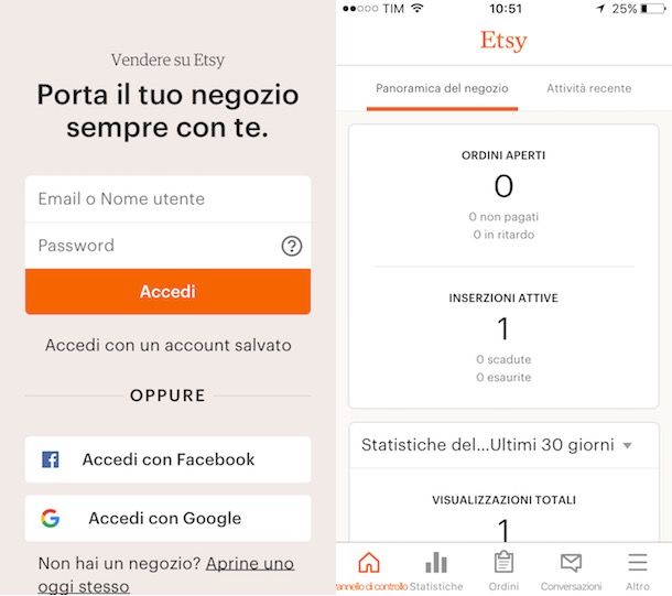 App per vendere oggetti fatti a mano