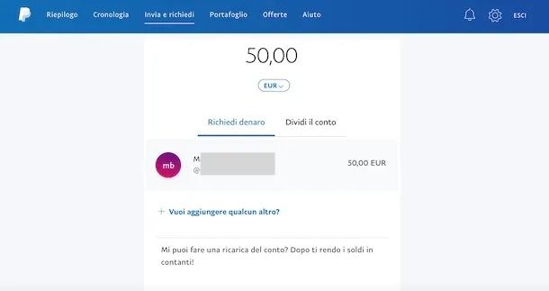 Pagamento amici PayPal