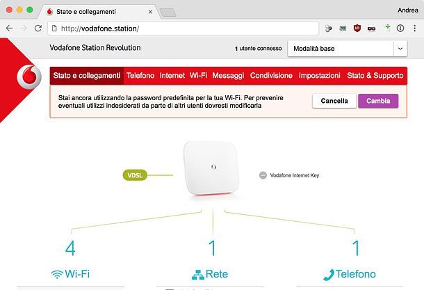 Accedere alla Vodafone Station Revolution