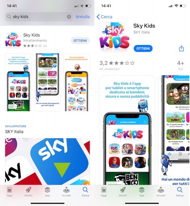 Scaricare e installare Sky Kids