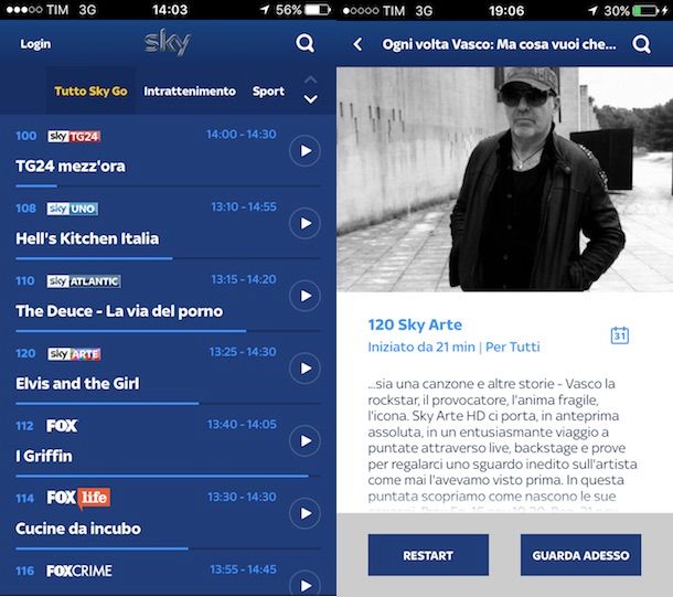 Sky Go Si Puo Vedere In Contemporanea