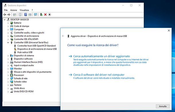 Gestione dispositivi di Windows