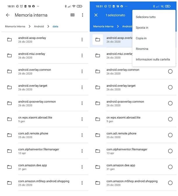 Come spostare file su scheda SD: Android