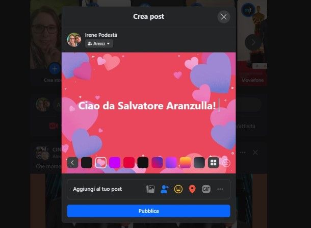 Come fare il cuore su Facebook nei post