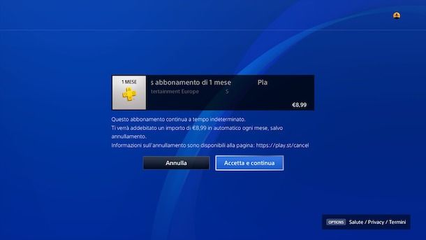 Abbonamento PS Plus