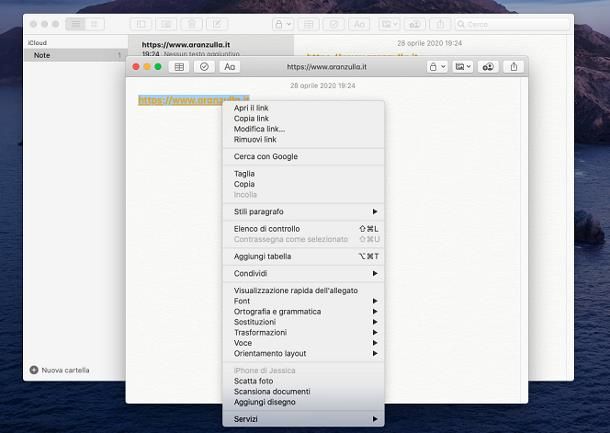 Come copiare un link su Mac