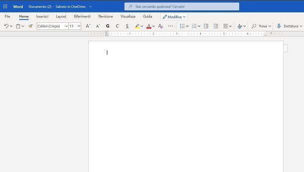 Come usare Word Online