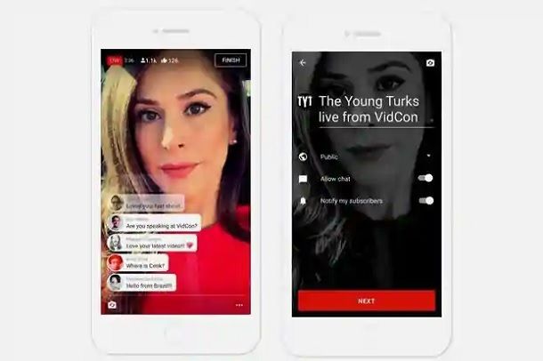 Live YouTube smartphone tablet