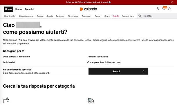 Come effettuare un reso con Zalando assitenza