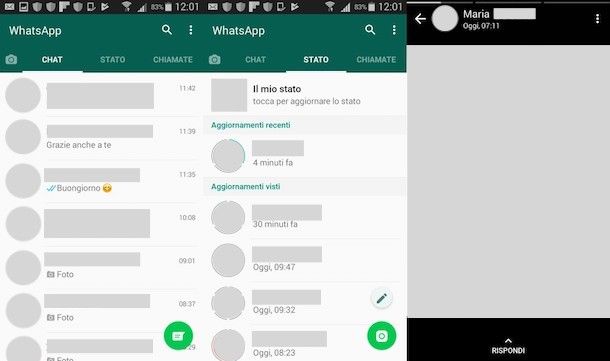 Come condividere lo stato di WhatsApp degli altri