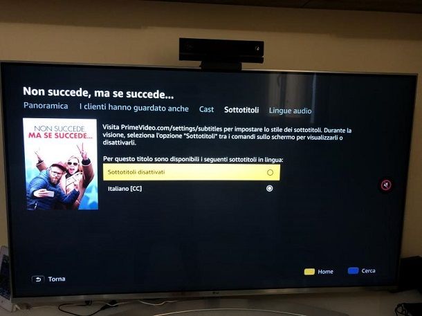 Prime VIdeo sottotitoli